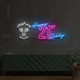 "Happy 21st Robby" Custom Neon Sign - Payment 1