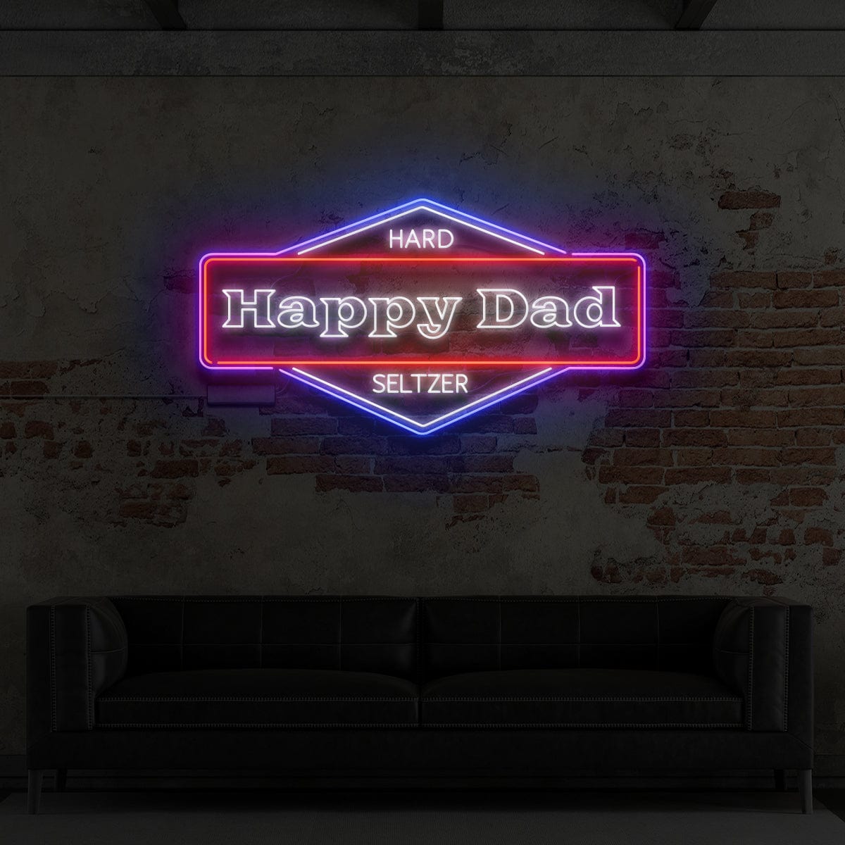 "Happy Dad Seltzer" Custom Neon Sign