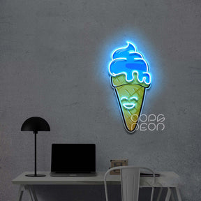 "Happycream Cone V1" Neon x Acrylic Artwork