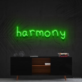 "Harmony" Neon Sign 60cm (2ft) / Green / Cut to Shape by Neon Icons