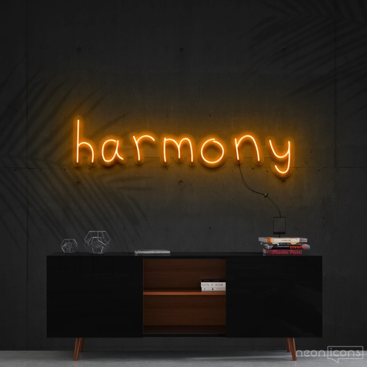 "Harmony" Neon Sign 60cm (2ft) / Orange / Cut to Shape by Neon Icons