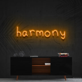 "Harmony" Neon Sign 60cm (2ft) / Orange / Cut to Shape by Neon Icons