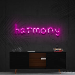 "Harmony" Neon Sign 60cm (2ft) / Pink / Cut to Shape by Neon Icons