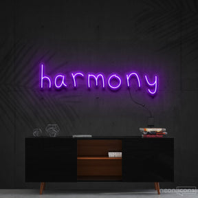 "Harmony" Neon Sign 60cm (2ft) / Purple / Cut to Shape by Neon Icons