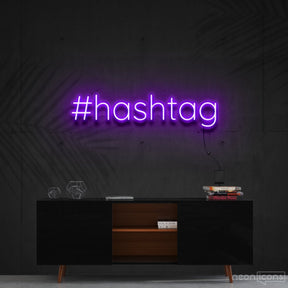 "#Hashtag" Neon Sign