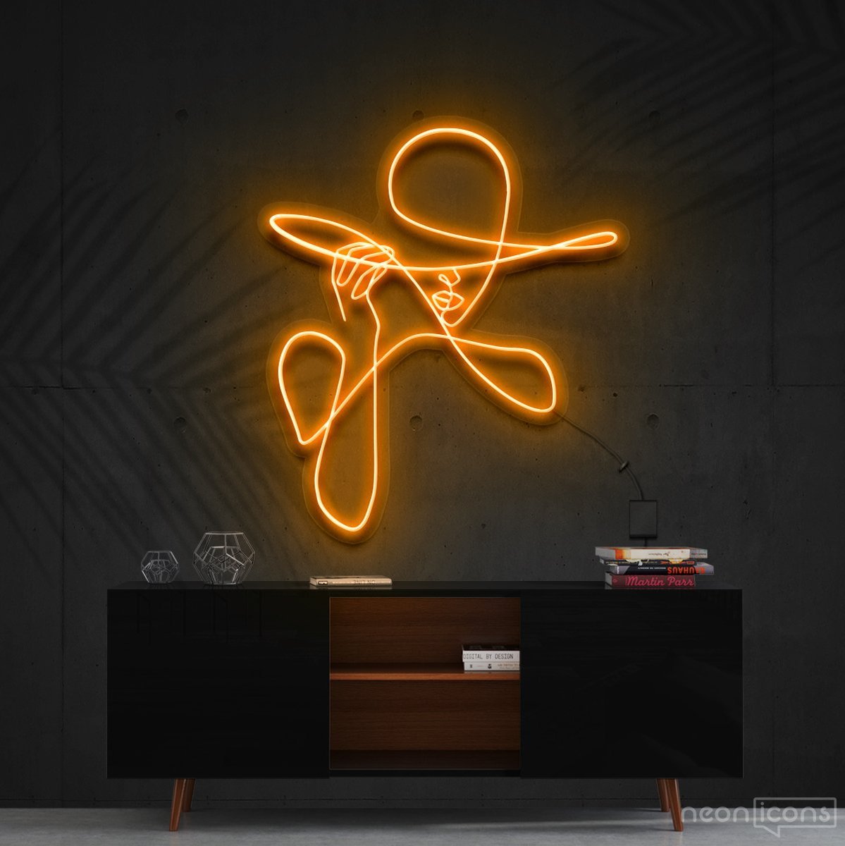 "Haute Couture" Neon Sign 90cm (3ft) / Orange / Cut to Shape by Neon Icons