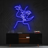 "Heat of the Moment" Neon Sign 90cm (3ft) / Blue / Cut to Shape by Neon Icons