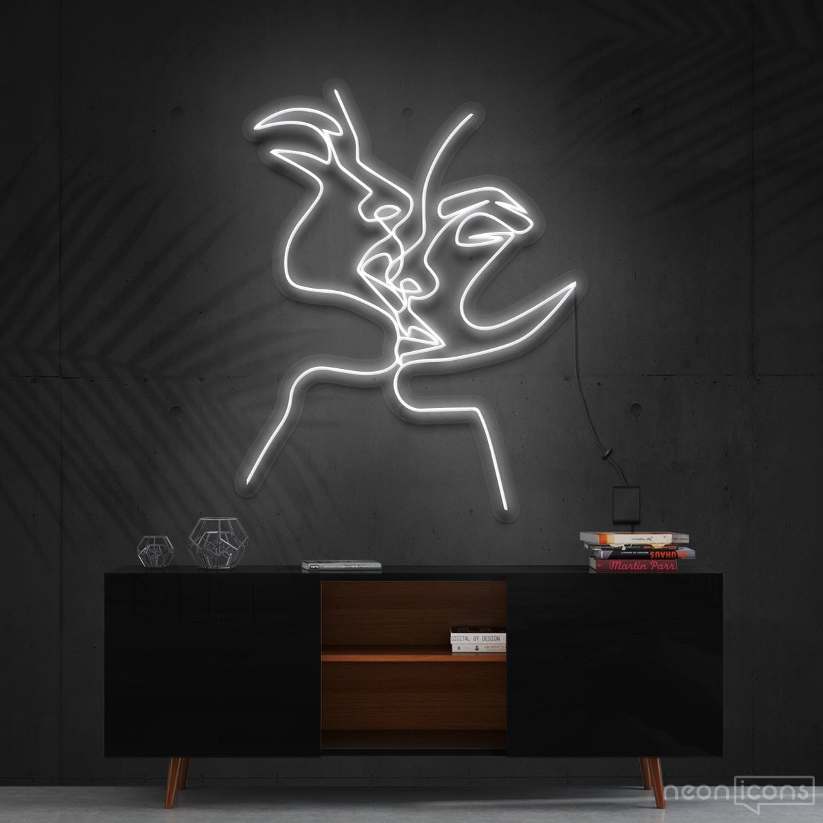 "Heat of the Moment" Neon Sign 90cm (3ft) / White / Cut to Shape by Neon Icons