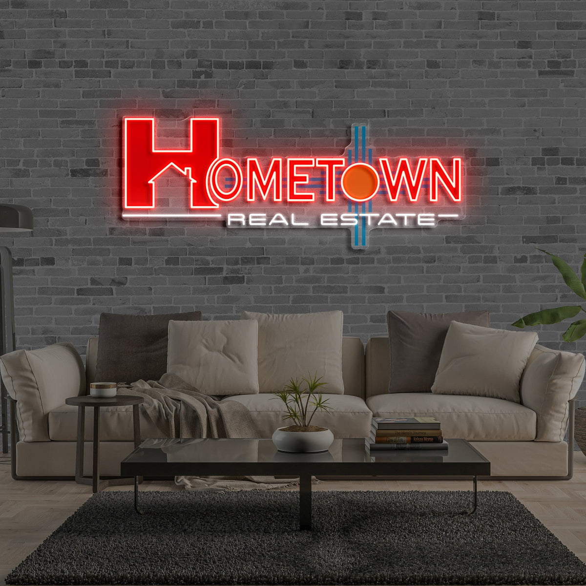 "Hometown Real Estate" Custom Neon Sign