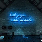 "Hot Yoga Cool People" RGB colour changing neon sign