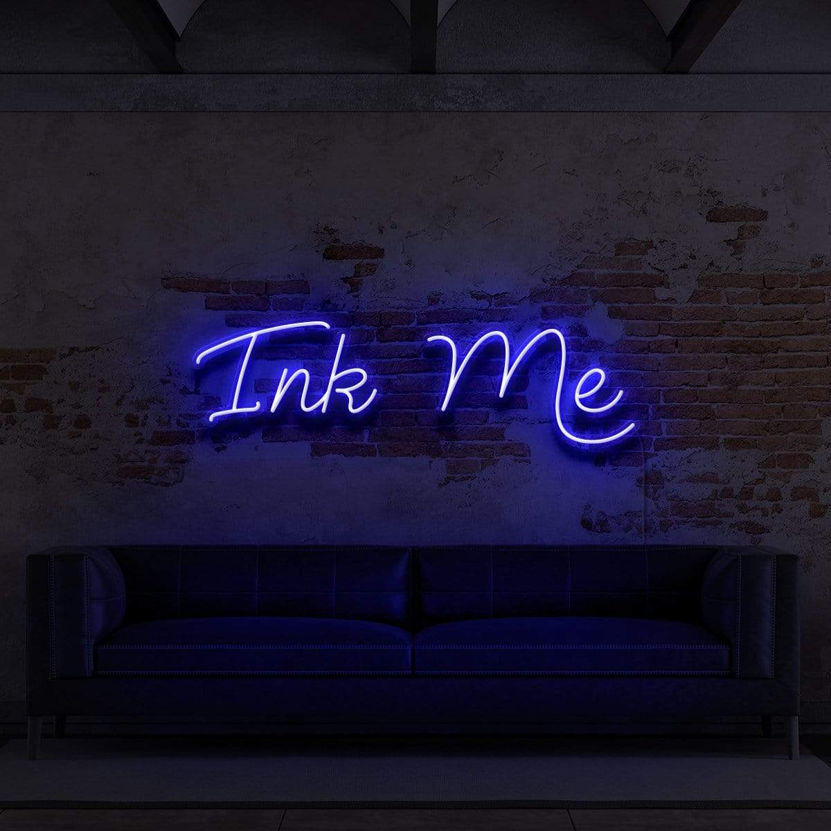 "Ink Me" Neon Sign for Tattoo Parlours 60cm (2ft) / Blue / LED Neon by Neon Icons