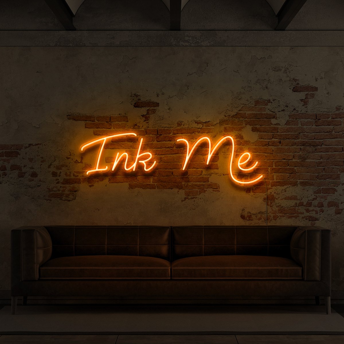 "Ink Me" Neon Sign for Tattoo Parlours 60cm (2ft) / Orange / LED Neon by Neon Icons