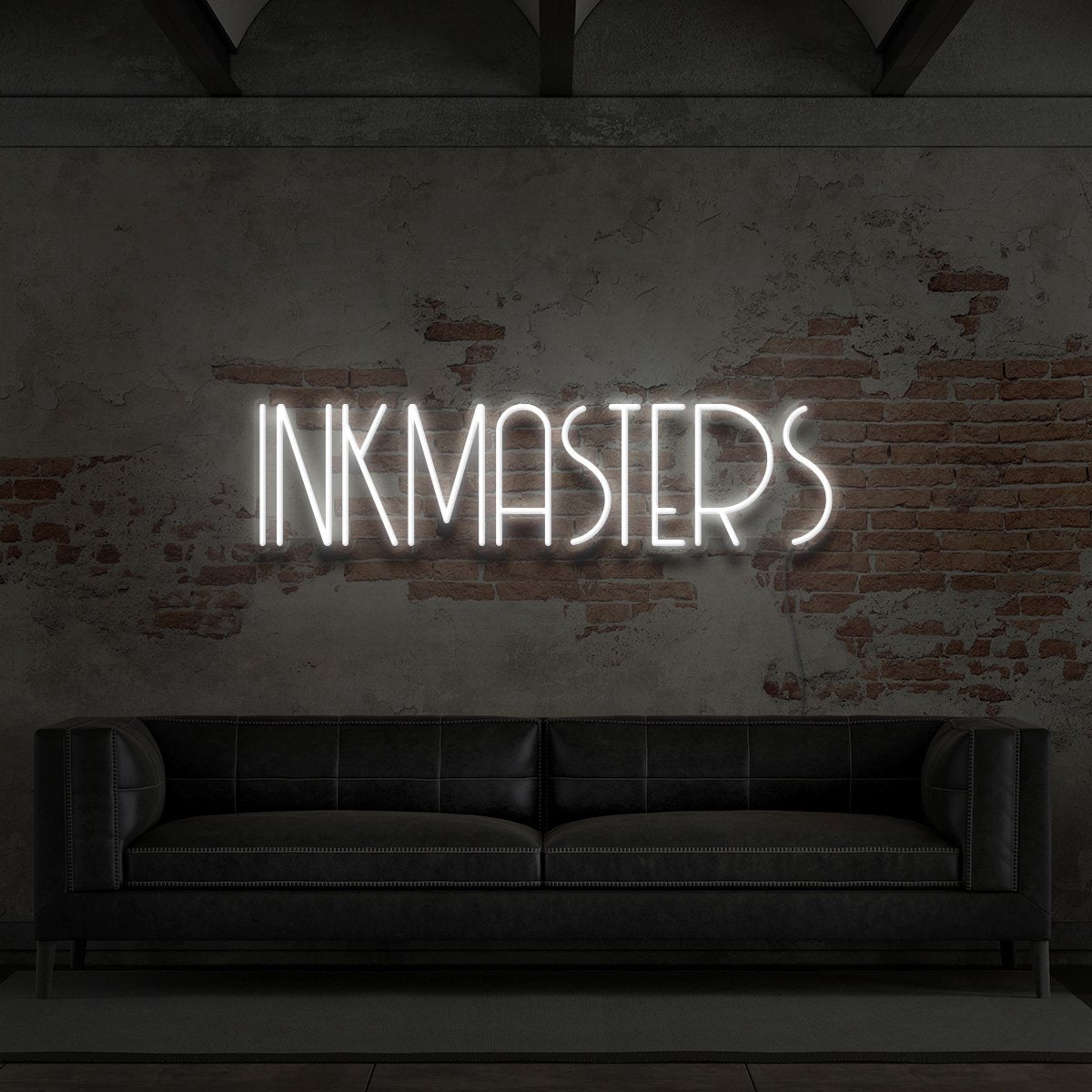 "Inkmasters" Neon Sign for Tattoo Parlours 60cm (2ft) / White / LED Neon by Neon Icons