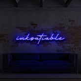 "Inksatiable" Neon Sign for Tattoo Parlours 90cm (3ft) / Blue / LED Neon by Neon Icons