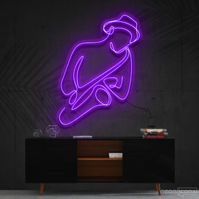 "Jazz Vibes" Neon Sign 90cm (3ft) / Purple / Cut to Shape by Neon Icons