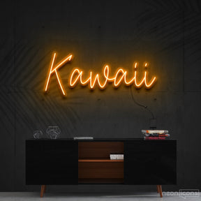 "Kawaii" Neon Sign 60cm (2ft) / Orange / Cut to Shape by Neon Icons