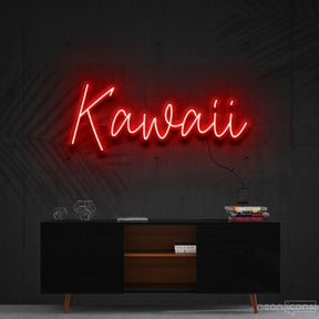 "Kawaii" Neon Sign 60cm (2ft) / Red / Cut to Shape by Neon Icons