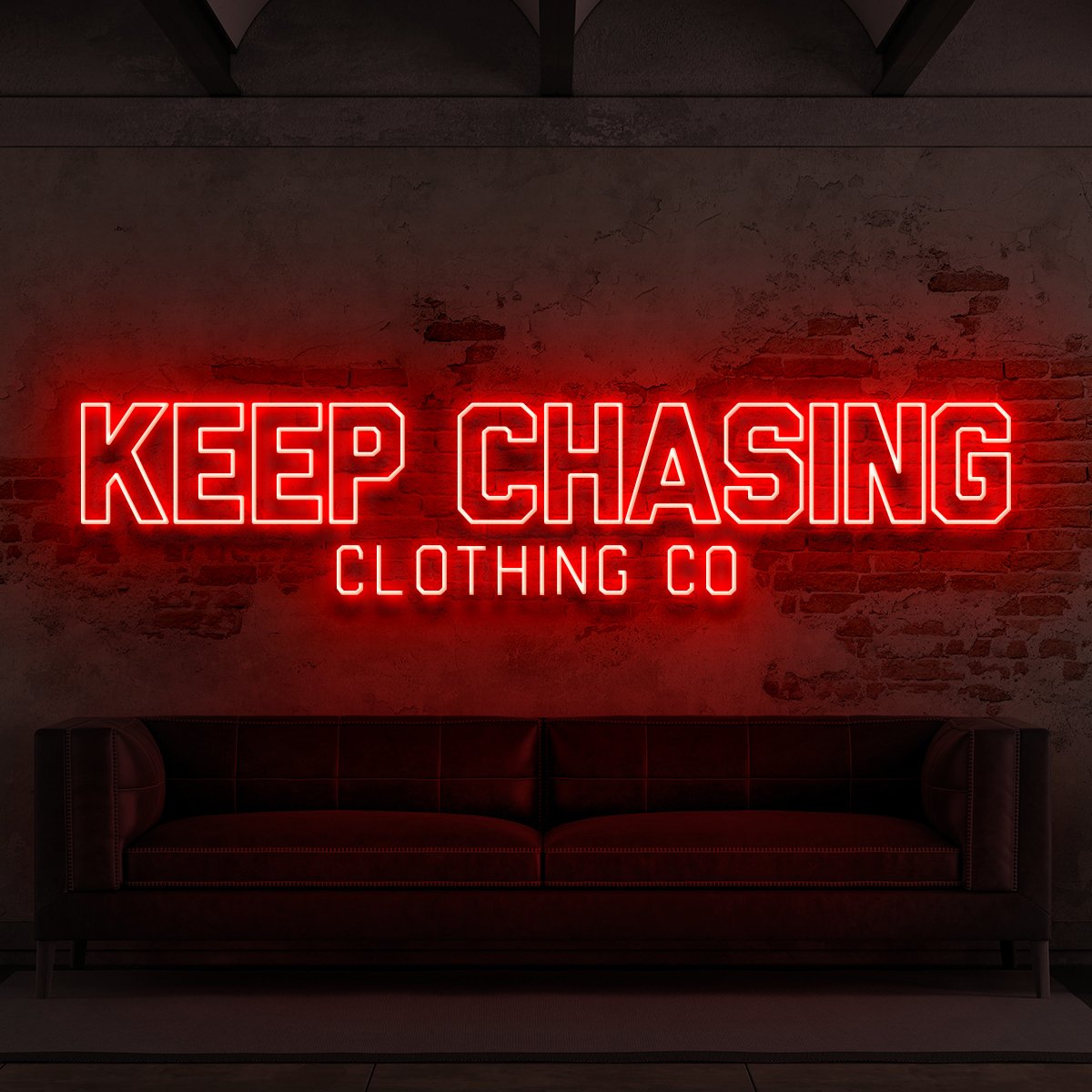 "Keep Chasing Clothing Co" Custom Neon Sign