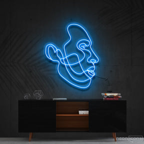 "Kobe Bryant" Neon Sign 60cm (2ft) / Ice Blue / Cut to Shape by Neon Icons