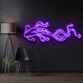 "Koi Fish" Pet Neon Sign 90cm / Purple / Cut to Shape by Neon Icons