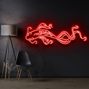 "Koi Fish" Pet Neon Sign 90cm / Red / Cut to Shape by Neon Icons