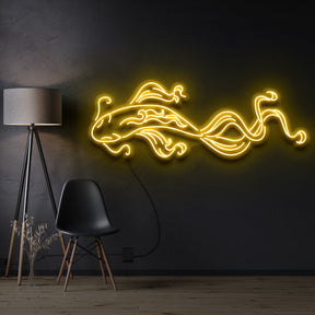 "Koi Fish" Pet Neon Sign 90cm / Yellow / Cut to Shape by Neon Icons