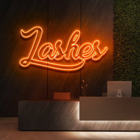 "Lashes" Neon Sign for Beauty & Cosmetic Studios by Neon Icons