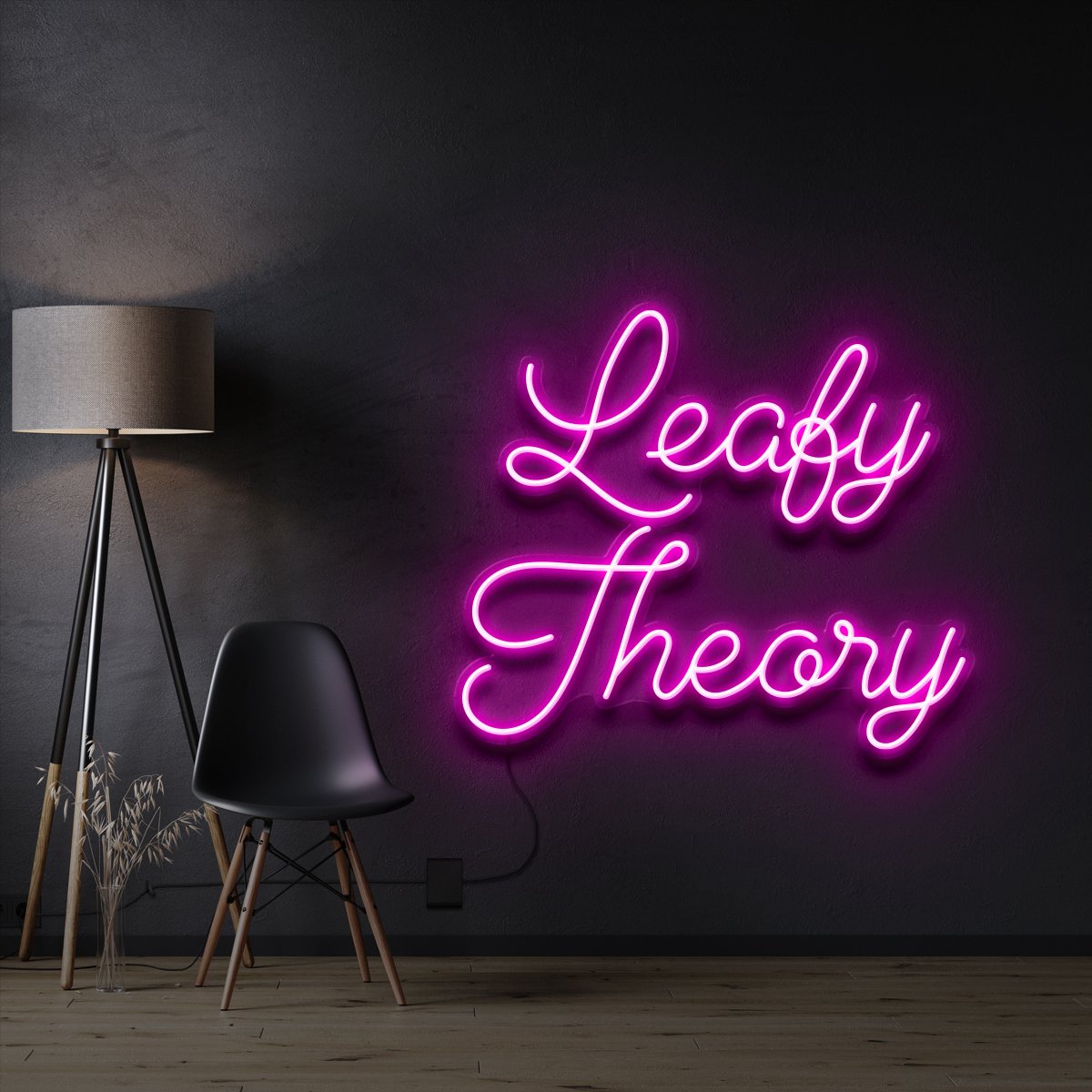 "Leafy Theory" Custom Neon Sign