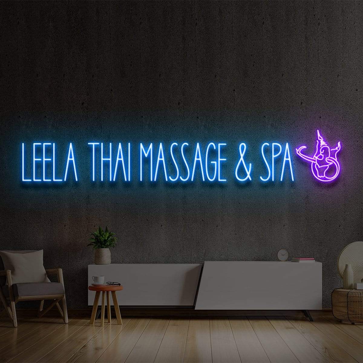 "Leela Thai Massage" Custom Neon Sign