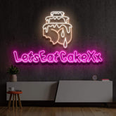 "Let's Eat Cake" Custom Neon Sign