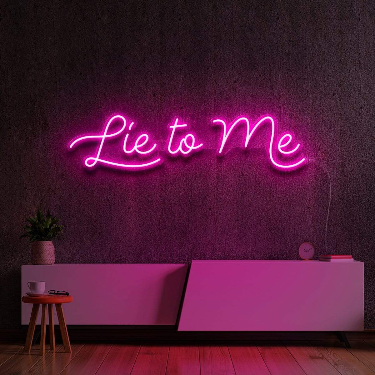 "Lie to Me" Neon Sign 60cm (2ft) / Pink / LED Neon by Neon Icons