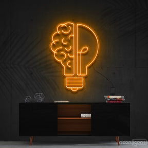 "Lightbulb Moment" Neon Sign 60cm (2ft) / Orange / Cut to Shape by Neon Icons