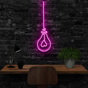 "Lightbulb" Neon Sign 40cm (1.3ft) / Pink / LED Neon by Neon Icons