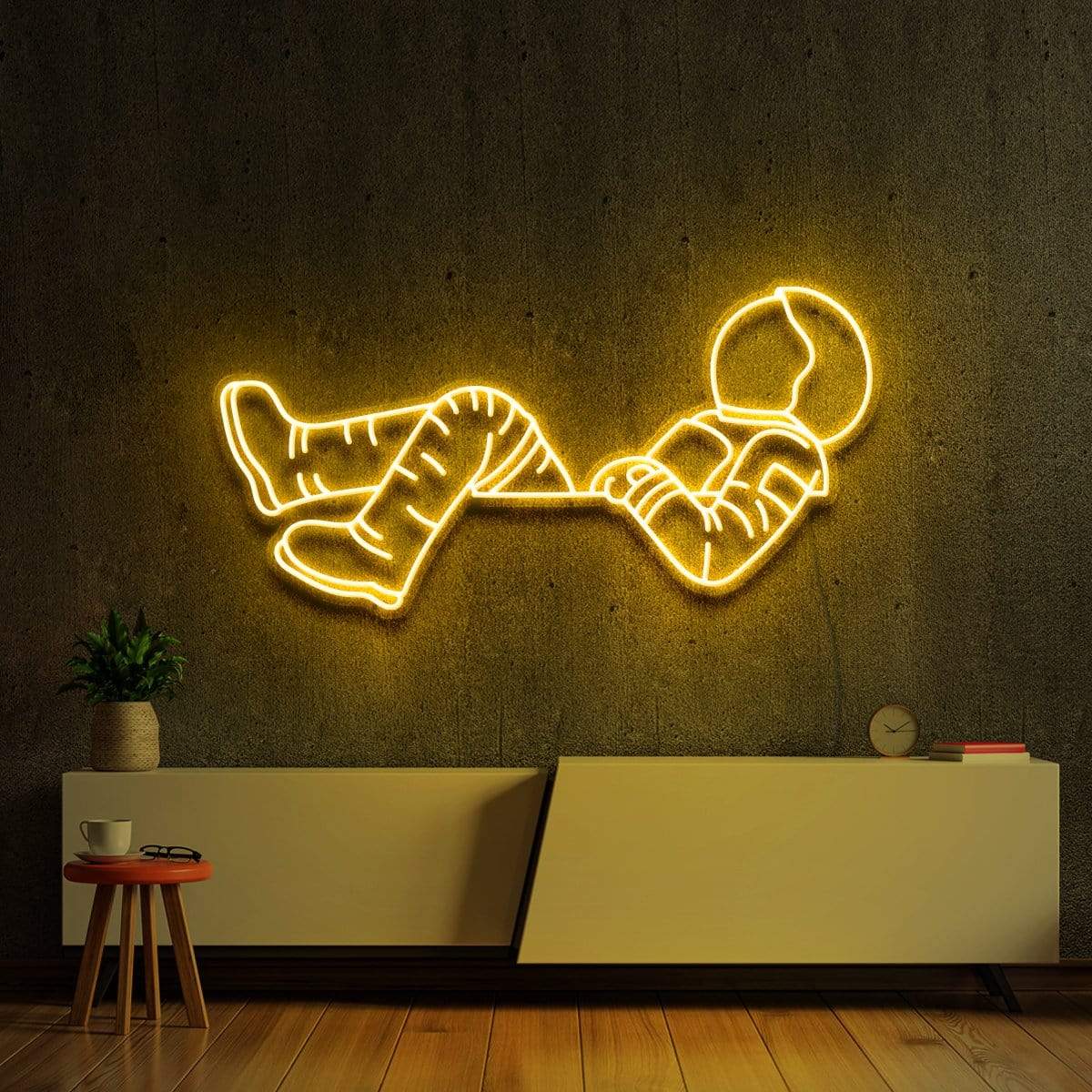 "Lost in Space" Neon Sign 60cm (2ft) / Yellow / LED Neon by Neon Icons