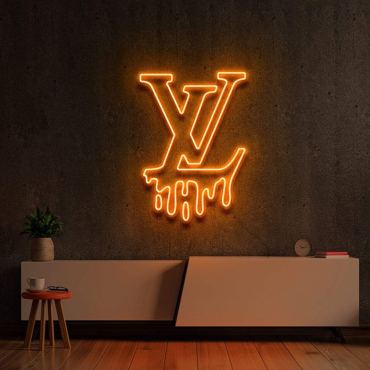 "Louis Vuitton Drip" Neon Sign 60cm (2ft) / Orange / LED Neon by Neon Icons