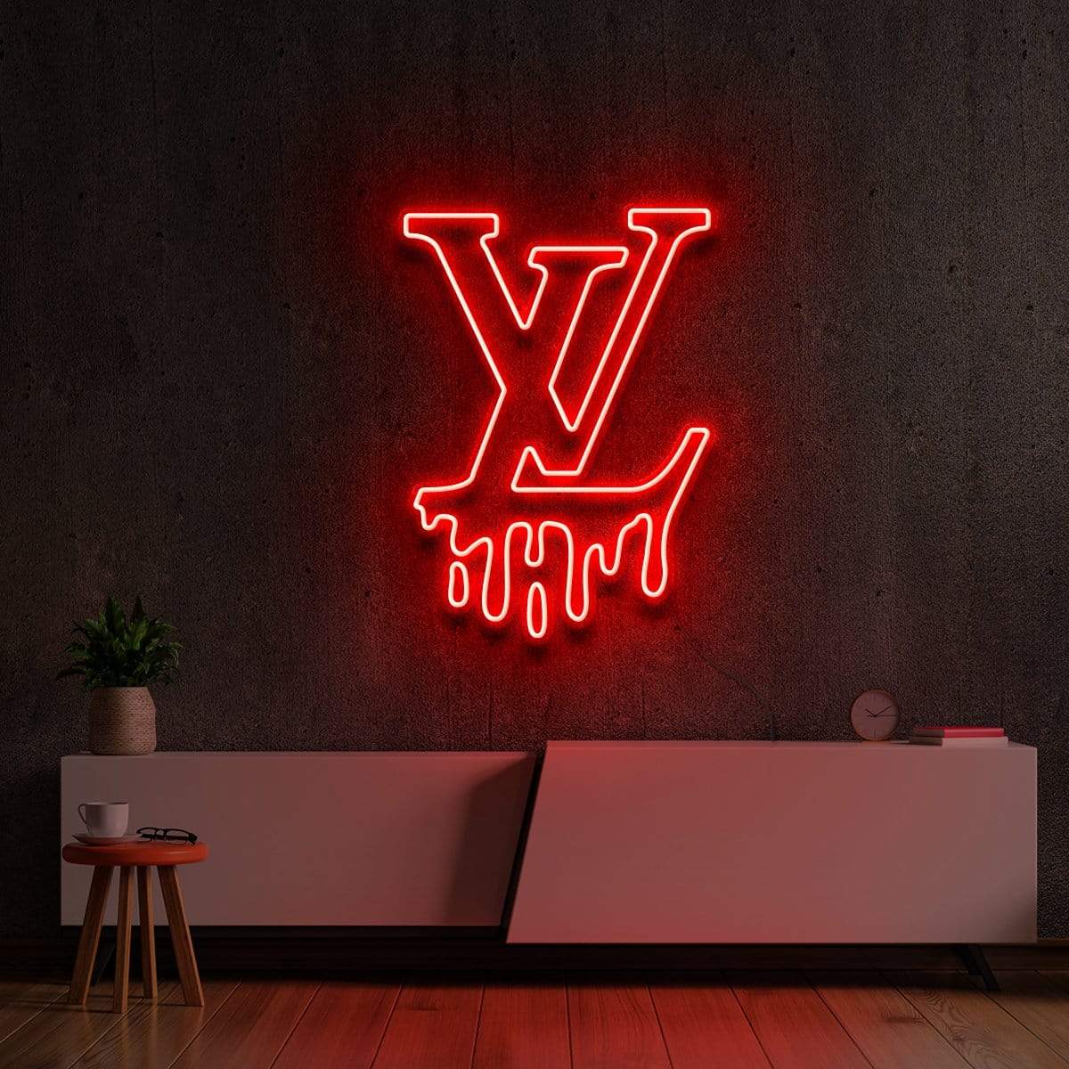 "Louis Vuitton Drip" Neon Sign 60cm (2ft) / Red / LED Neon by Neon Icons