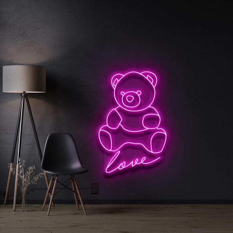 “Love Bear” Custom Neon Sign