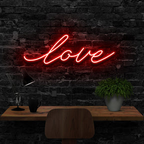 "Love" Neon Sign 40cm (1.3ft) / Red / LED Neon by Neon Icons