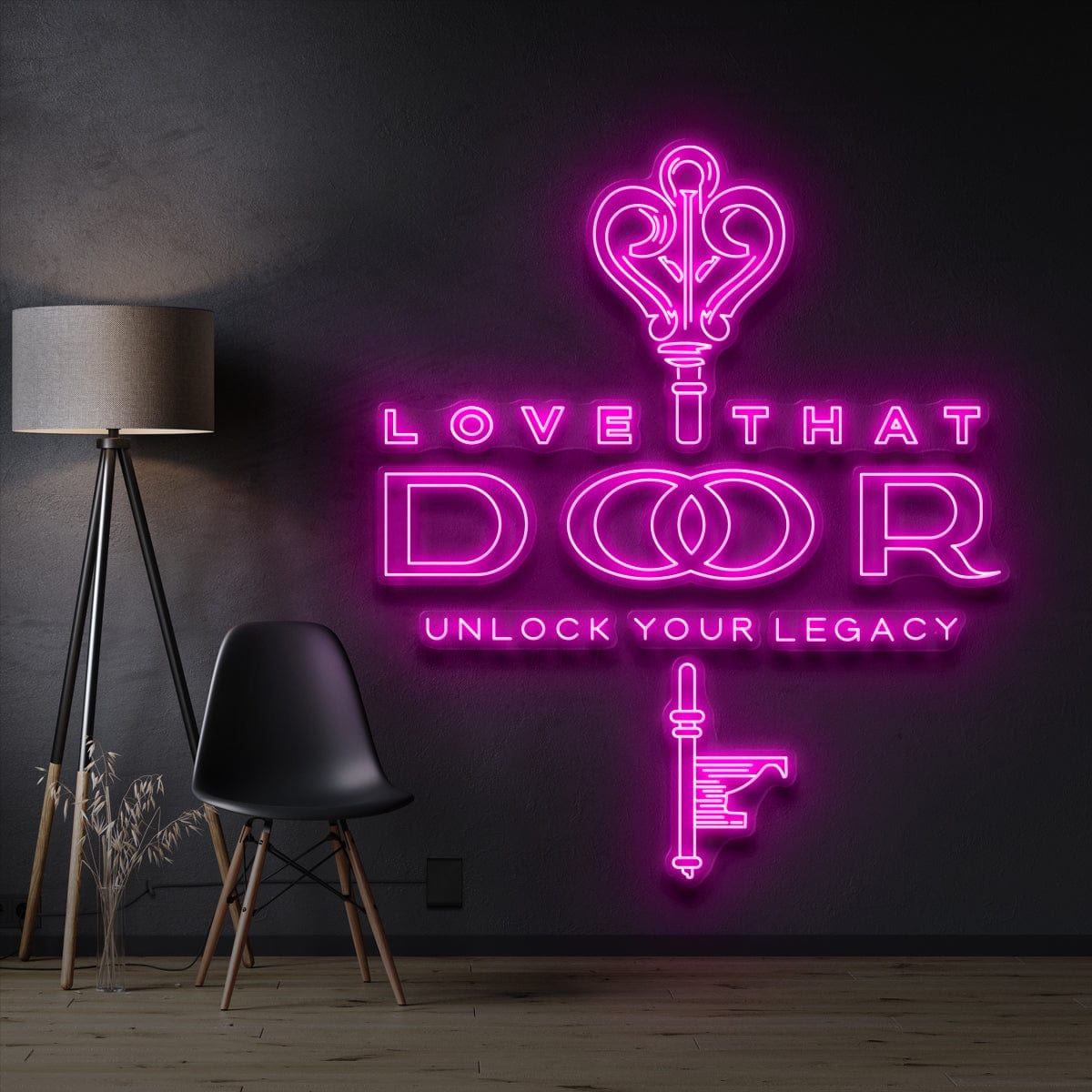 "Love That Door" Custom Neon Sign