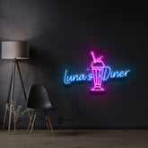 "Luna's Diner" Custom Neon Sign