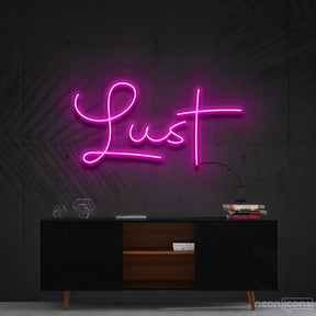 "Lust" Neon Sign 60cm (2ft) / Pink / Cut to Shape by Neon Icons