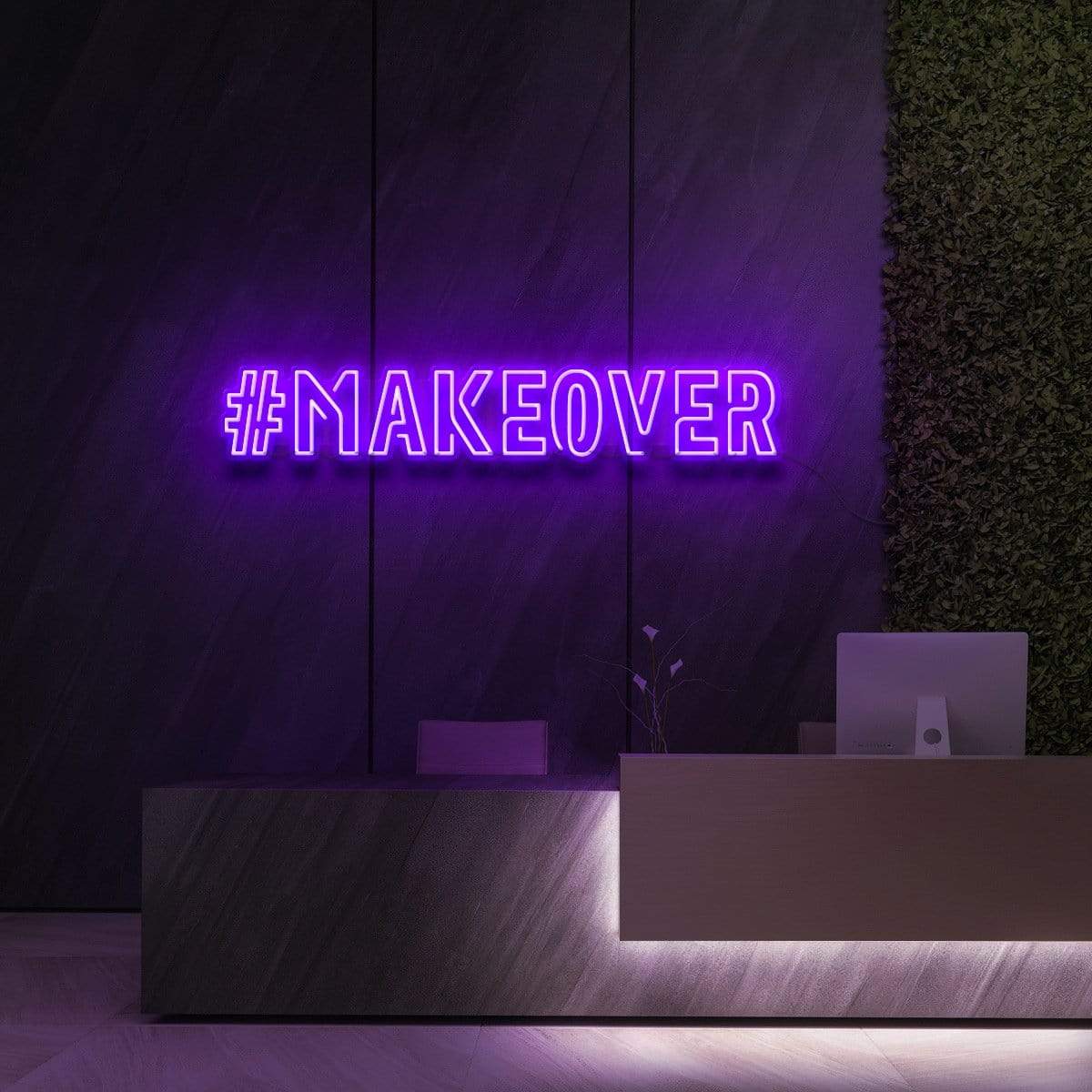 "#Makeover" Neon Sign for Beauty & Cosmetic Studios