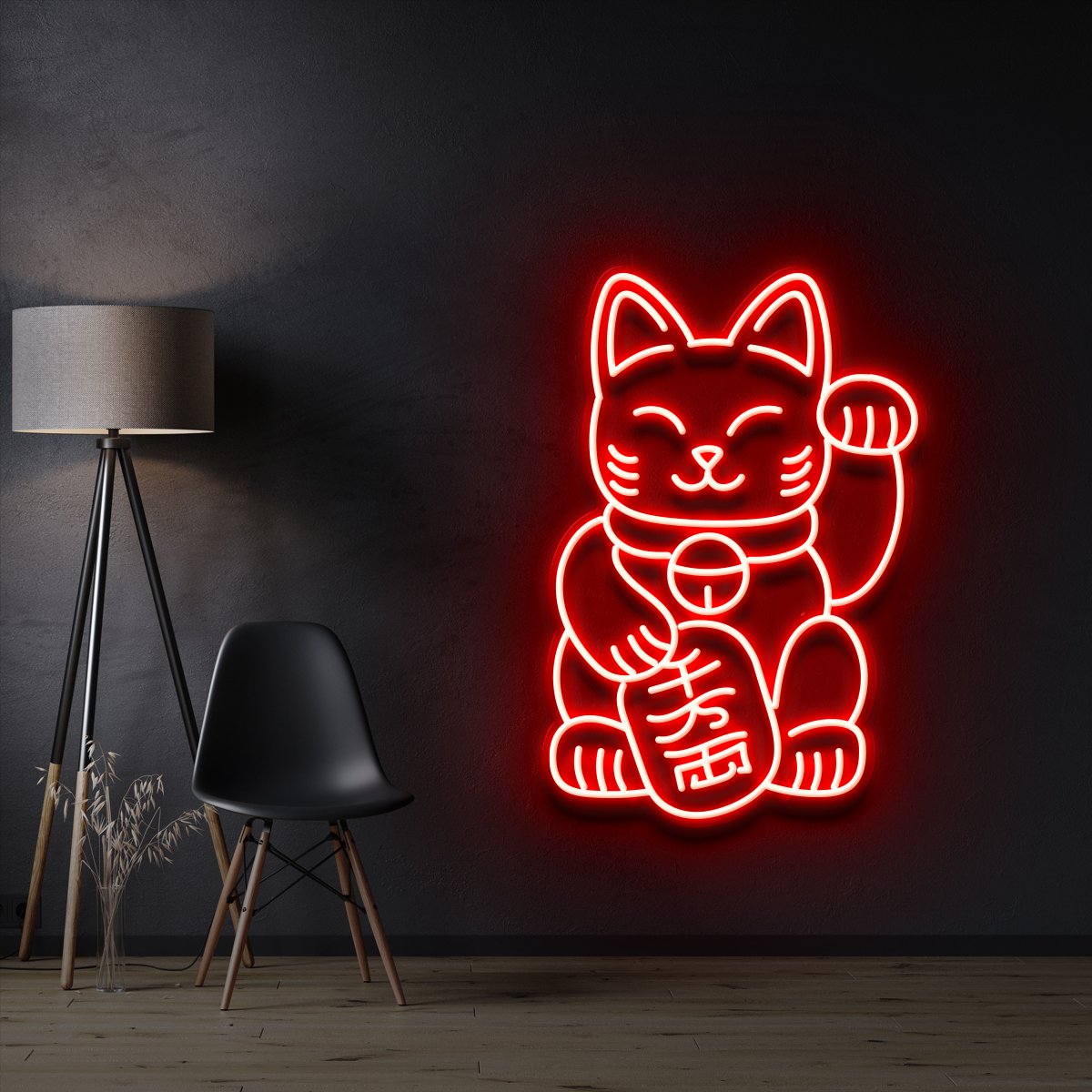 "Maneki Cat" Neon Sign