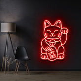 "Maneki Cat" Neon Sign