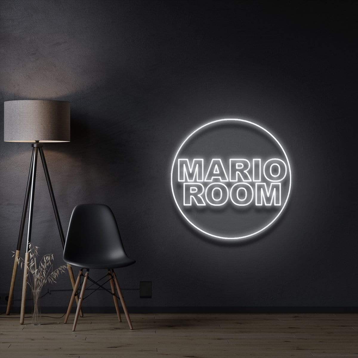 "Mario Room" Custom Neon Sign 60cm x 60cm / White / LED Neon by Neon Icons