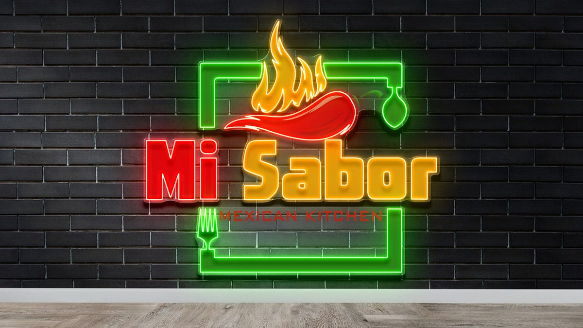 "Mi Sabor Mexican Kitchen" Custom Neon x Acrylic Artwork