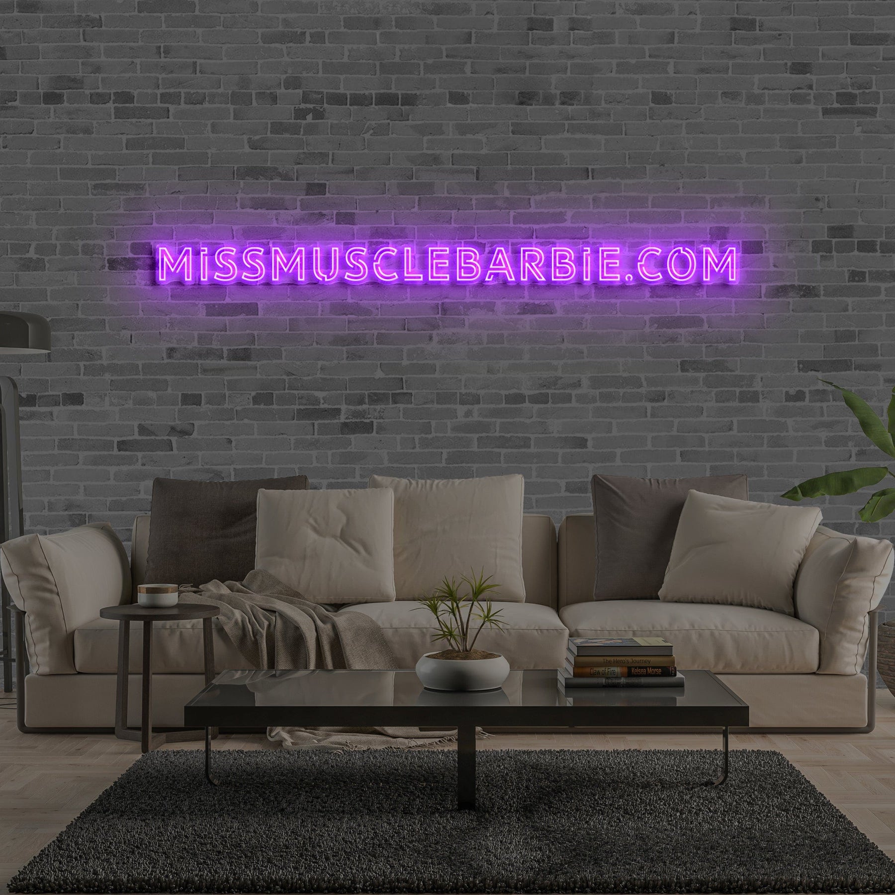 "Missmusclebarbie.com" Custom Neon Sign - Payment 1