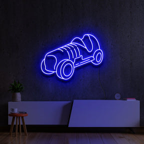 "Monopoly Car" Neon Sign 60cm (2ft) / Blue / LED Neon by Neon Icons