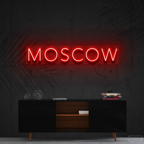 "Moscow" Neon Sign 60cm (2ft) / Red / Cut to Shape by Neon Icons