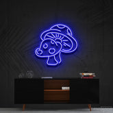 "Mushies" Neon Sign 60cm (2ft) / Blue / Cut to Shape by Neon Icons